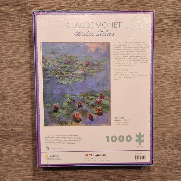 Claude Monet Water Lilies Puzzle 1000 Piece Brand New - Picture 2 of 2